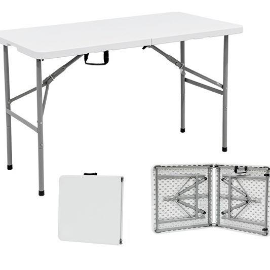4FT Plastic Portable Folding Tables Office Furniture Adjustable Folding Folding
