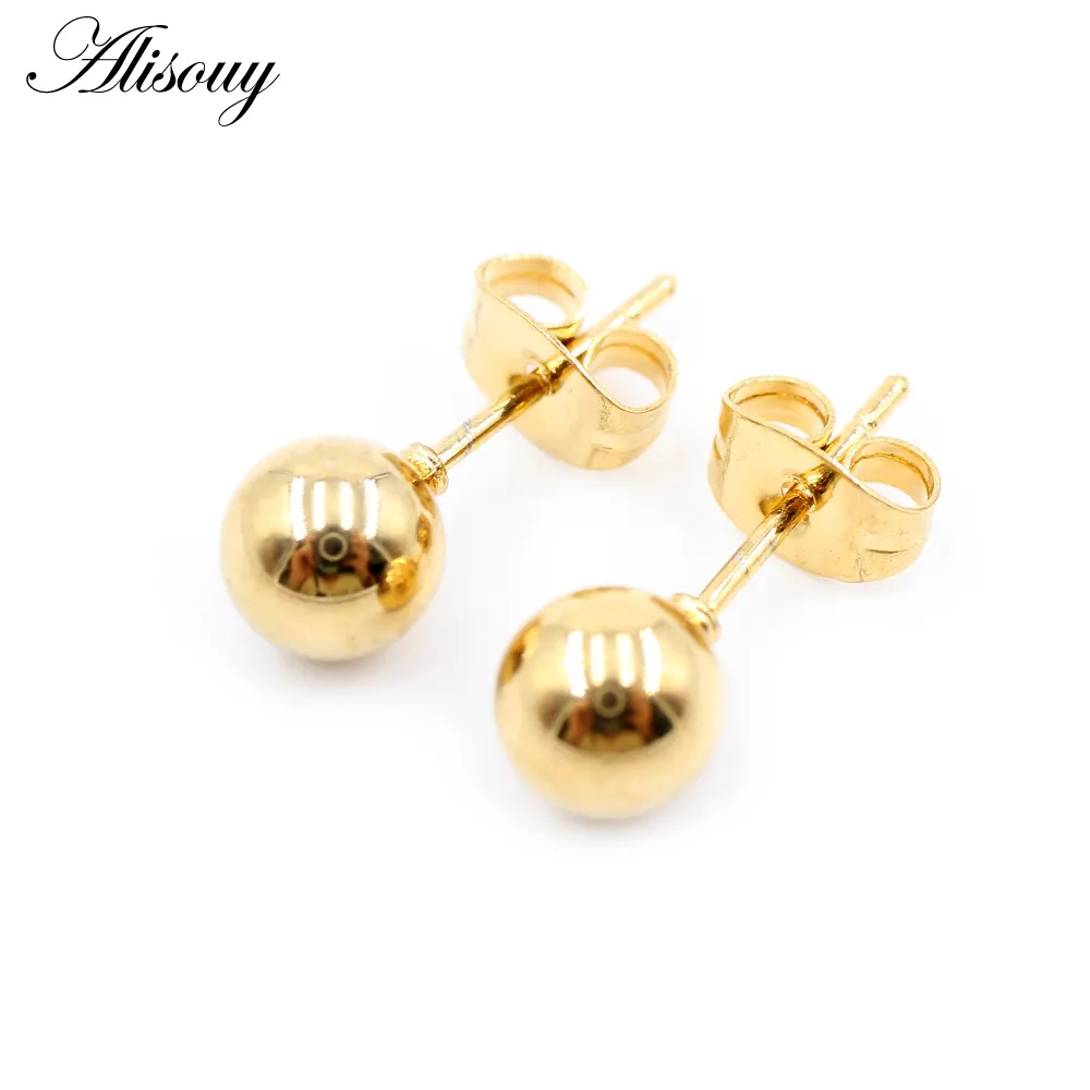 Alisouy 2 piezas 20g Acero quirúrgico negro azul oro Color bola Stud pendientes Punk oreja Tragus oreja Piercing cónico para hombres mujeres