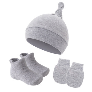 Juego de <span class=keywords><strong>manoplas</strong></span> <span class=keywords><strong>y</strong></span> calcetines para recién nacidos con orejas de bebé para niños <span class=keywords><strong>y</strong></span> niñas, <span class=keywords><strong>gorro</strong></span> de 0 a 6 meses - Product Image 3