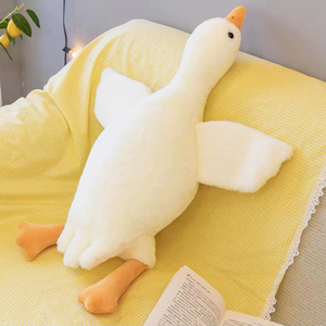 Oreiller en peluche géant de 8 pouces en forme de canard blanc, doux et très populaire, idéal pour bébé, parfait pour Noël - Product Image 1