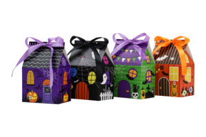 Scatola Regalo a Tema Halloween a Forma di Castello, Mini Contenitore per Caramelle e Dolcetti, Scatola di Carta per Feste, Confezione per Biscotti e Snack - Product Image 4