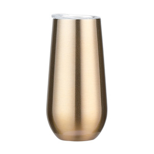 Egg Shaped 10oz Stainless Steel Wine Tumbler <b>Double</b> <b>Wall</b> Vacuum Insulated 304 Steel Egg Cup For Wine Coffee Drinks Custom Logo - Product Image 4