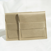 Fournisseur direct d'usine, sac d'emballage pour bijoux à rabat, pochette en cuir PU pour bijoux, pour ranger colliers et bagues
