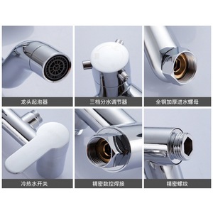 Shower Kit H308 Chrome Finish Three Outlet Mixer Valve For <b>Bathroom</b> Faucet <b>Accessories</b> Easy Installation - Product Image 5