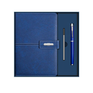 Logo personnalisé 2025 papeterie de luxe carnet de notes stylo bouteille coffret cadeau affaires noir en cuir PU journal magnétique A5 avec boîte/ - Product Image 6