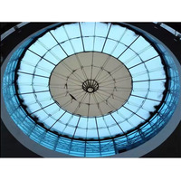 Dôme en verre et acier haut de gamme pour observation architecturale, installation structurelle, lanterneau à ossature métallique