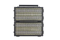 Projecteur LED matriciel extérieur RGBW IP65 étanche en alliage d'aluminium finition noire, avec contrôle DMX512 et fonction stroboscopique pour scène