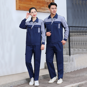 Logo kustom setelan pakaian kerja konstruksi dua warna baju kerja baju kerja scrub tahan musim dingin baju seragam jaket - Product Image 4