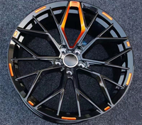 Jantes forgées de taille et de couleur personnalisées 19 20 21 22 pouces 5*112 5*112 Roues forgées concaves bleu orange pour jantes Dodge Charger