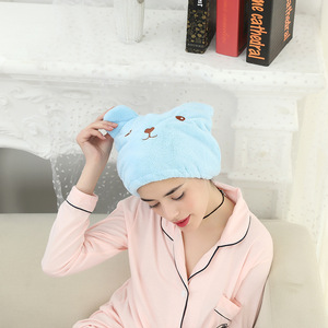Bonnet de séchage épaissi motif ours de dessin animé, super absorbant, séchage rapide, serviette de douche, bandeau de séchage de cheveux style coréen - Product Image 3