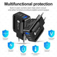 Corea Pug PD18W USB C cargador rápido PD tipo C enchufe adaptador de corriente para iPhone 15 Pro Max/14 Pro Max/14/13/12 Google Pixel