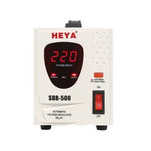 Factory Hot Sales Single-Phase 220V Automatic Voltage Regulator 0.5K Relay Type AC Current SVC Usage Voltage Stabilizer