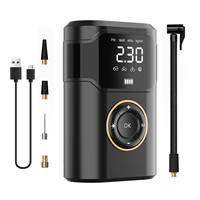 Portable Wireless Car Air Pump 150PSI Digital Display Tire Inflator Emergency Light CE ROHS Certified Plastic Compact Design