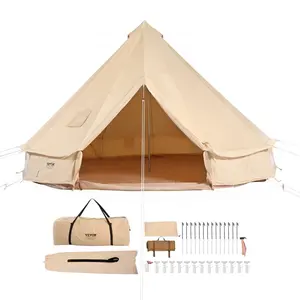 3M 4M 5M 6M Cotton Canvas Tent Bell Tent Yurt Mildew Proof Anti-Mosquito Waterproof Factory Spot Support Customization