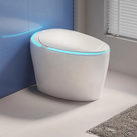 WC intelligent de luxe en forme d'œuf avec chasse d'eau automatique, bidet électrique, WC intelligent avec télécommande