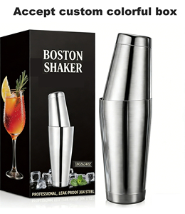 Ensemble de shakers à cocktails en acier inoxydable, style bar professionnel, shakers Boston en deux parties, shaker à martini, mélangeur de boissons pour barman - Product Image 4