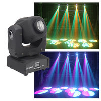 Projecteur de scène LED mobile 80W pour DJ et discothèques avec contrôle DMX, IP33, 8 gobos, 8 couleurs, blanc neutre 4100K pour effets spot