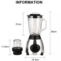 Professionele 2-in-1 RVS Blender en Mixer 10-20L RVS Kan Dubbele Messen Multi-snelheid Smoothie Maker Huishoudelijk