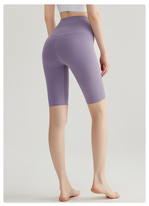 Shorts de yoga taille haute pour femme avec logo personnalisé, extensibles, séchage rapide, pour le sport et le fitness estival - Product Image 3