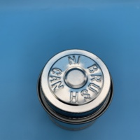 Boîte ronde en métal de 250 ml avec couvercle à vis et brosse 8 oz