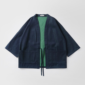 Hanten Kimono pour Hommes, Style Japonais Éco-responsable, Inspiré de la Couture, pour Festival, Tokyo Matsuri, Cosplay, Streetwear, Décontracté, à Superposer - Product Image 4