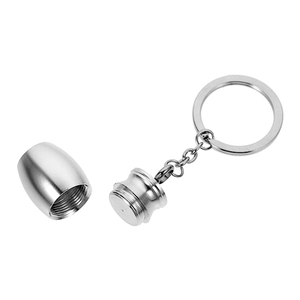 Auriel Anpassbarer Zylinder-Tierurnen-Schlüsselanhänger aus Edelstahl für Asche – Gedenkschmuck - Product Image 2