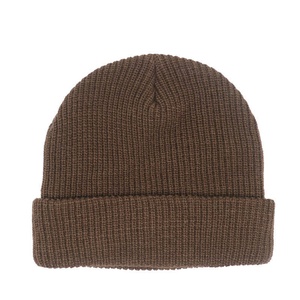 Wholesale Custom Knitted Jacquard Plaid Beanie Woven Label 100% Acrylic Image Style Common Ribbed Cuffed Soft <b>Warm</b> Beach Ski <b>Hat</b> - Product Image 4