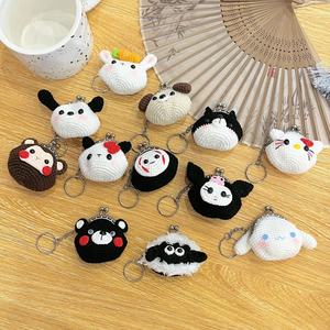 Cartera tejida de lana hecha a mano para niños y tarjetero exquisito diseño de dibujos animados bolsa de cosméticos de ganchillo con monedero y soporte para auriculares - Product Image 3