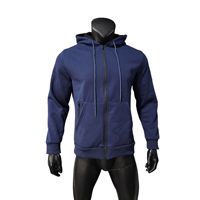 Sweat-shirts pour hommes, vestes zippées et manteaux : Veste à capuche zippée pour hommes, couleur unie, doublée en polaire (polyester, automne/hiver)