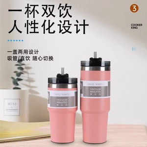 Stainless Steel Tumbler 20Oz 600Ml Vacuum <b>Insulated</b> <b>Mug</b> For Outdoor Travel With Straw - Product Image 3