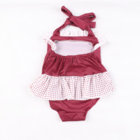 Traje de Baño de una Pieza para Niña, Modelo Bikini Coreano, Estampado Personalizado, Colores Brillantes