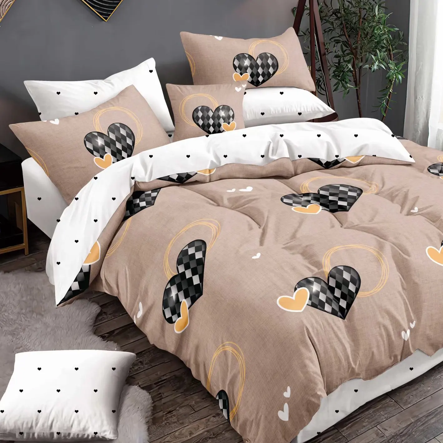 Factory direct cheap designers comforter sets bed sheet set bed cover set queen size king size full size