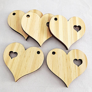20 PCS <strong>of</strong> Creative Wooden Handicrafts DIY Home Decoration Natural Environmental Friendly love square Round <strong>Wood</strong> <strong>Pieces</strong> - Product Image 2