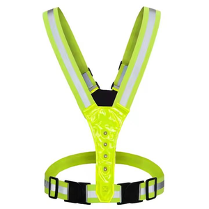 Chaleco reflectante LED para correr, chaqueta transpirable antiestática de PVC para actividades al aire libre, ropa de seguridad - Product Image 2