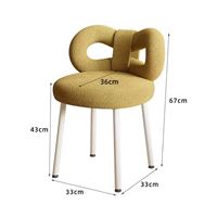 Fauteuil Lounge Nordique Moderne de Luxe en Tissu Fourrure pour Salon