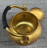 Bouilloire sifflante en aluminium jaune de conception classique de Style marocain de la Offre Spéciale 2L pour l'eau bouillante bec de bouilloire en plastique pour le soudage