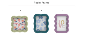 Homco thiết kế tùy chỉnh dễ thương sóng nhựa khung ảnh Chic nhựa mini đầy màu sắc bàn trang trí khung ảnh - Product Image 4