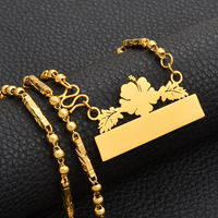 Collares con Letras Personalizadas con Nombre, Joyería Hawaiana con Flores de Guam, Impresión Personalizada con Fecha de Nacimiento/Tu Idea # 106721