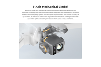 Drone thermique professionnel FIMI X8T avec caméra double 8K, portée de 20 km, 29 minutes d'autonomie, cardan 3 axes, système de largage aérien GPS, vision nocturne, télécommande