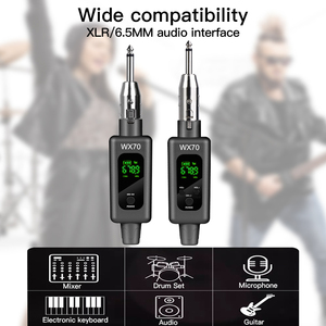 Hệ thống micro không dây chuyên nghiệp XTUGA WX70 2.4G, bộ chuyển đổi XLR, bộ thu có dây và không dây, micro chuyên nghiệp - Product Image 2