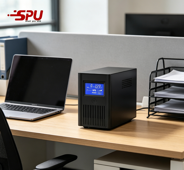 Low Price New Design Offline UPS LCD Display 50Hz 60Hz 110V 220V Line Interactive UPS 650VA with 12V 7AH Battery