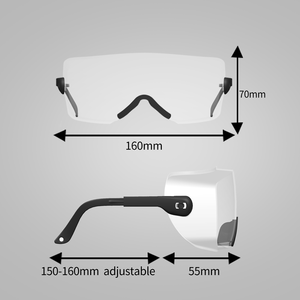 新しいスタースタイリッシュなクリア安全メガネ工業用保護CE Z87.1処方ゴーグル防塵防塵アイプロテクション - Product Image 2