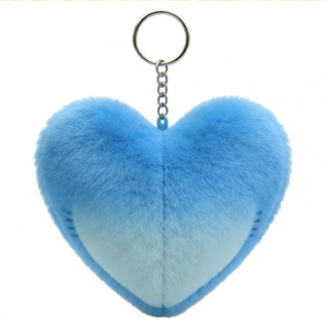 Customized Heart shark plush keychain, Blue shark heart bag charm, <b>Mini</b> shark heart <b>keyring</b>, Ocean animal heart pendant - Product Image 5