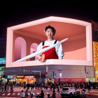 90 Derece Dik Açılı Köşe 3D LED Reklam Ekranı LED Ekran Video Duvarı Pantalla Led Billboard Dış Mekan Sabit LED Ekran