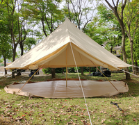 Tente de camping familiale 3M 4M 5M, type yourte mongole, en toile Oxford, pour camping familial, OEM ODM