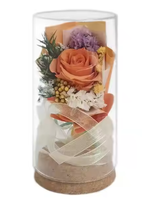 2025 grosir gaya baru botol harapan bunga diawetkan Mini dalam kaca untuk hadiah Festival dekorasi rumah.