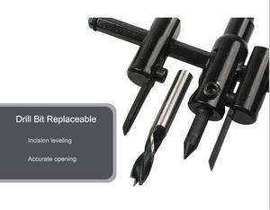 Meilleur Kit de coupe de foret de scie <span class=keywords><strong>circulaire</strong></span> en métal et bois réglable, outil de bricolage avec lame en alliage noir - Product Image 6