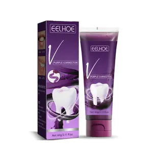 EELHOE V34 Purple brightening toothpaste Remove tartar yellow stains tooth stains dazzling white teeth clean oral fresh