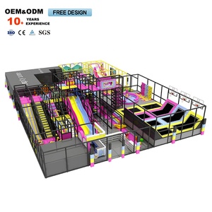 Parque de Trampolines de Gran Tamaño para Interiores, Equipo de Juego Suave para Niños, Área de Fitness y Entretenimiento con Colchoneta de Salto - Product Image 2