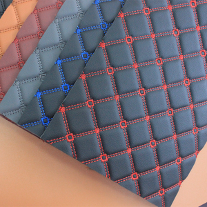 Cuero sintético bordado acolchado de PVC para alfombrilla de <span class=keywords><strong>coche</strong></span>, funda de asiento de <span class=keywords><strong>coche</strong></span> y funda de asiento de motocicleta, etc. - Product Image 1